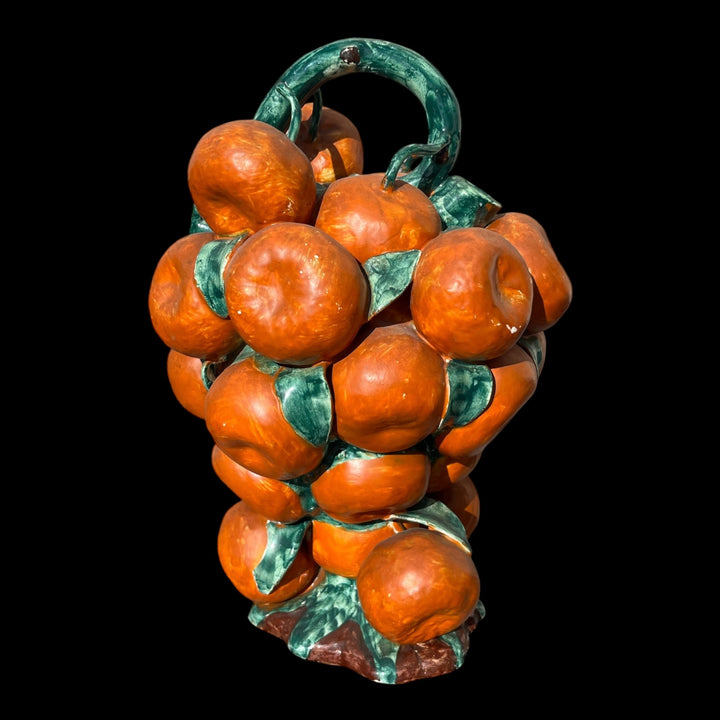Botijo pichet en barbotine en forme d’orange Espagne