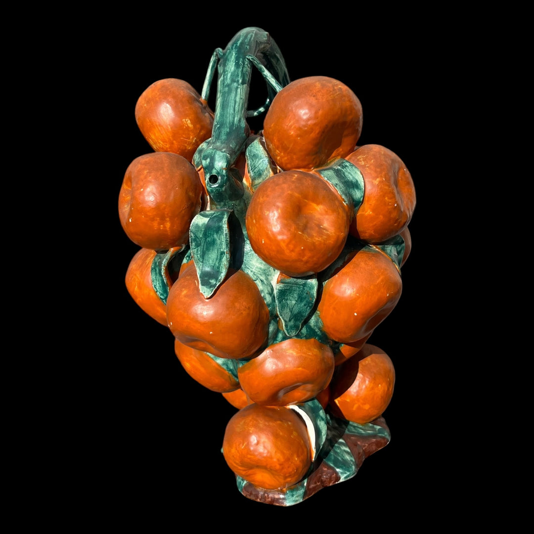 Botijo pichet en barbotine en forme d’orange Espagne