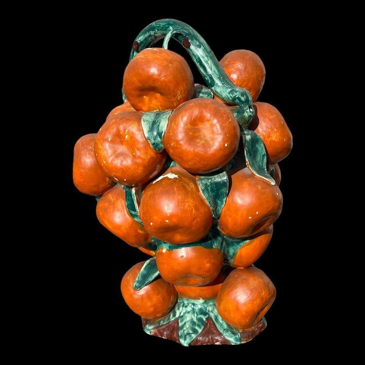 Botijo pichet en barbotine en forme d’orange Espagne