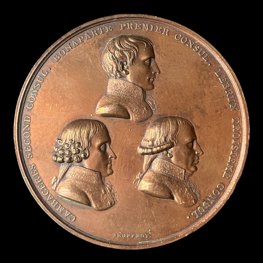 Medaille cuivre les 3 consuls 1802 paix intérieure paix extérieure