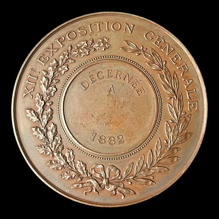Medaille cuivre XII Exposition société Philomathique Bordeaux 1882