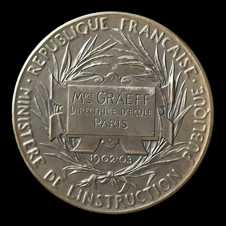 Médaille Instruction primaire 1902 par Roty