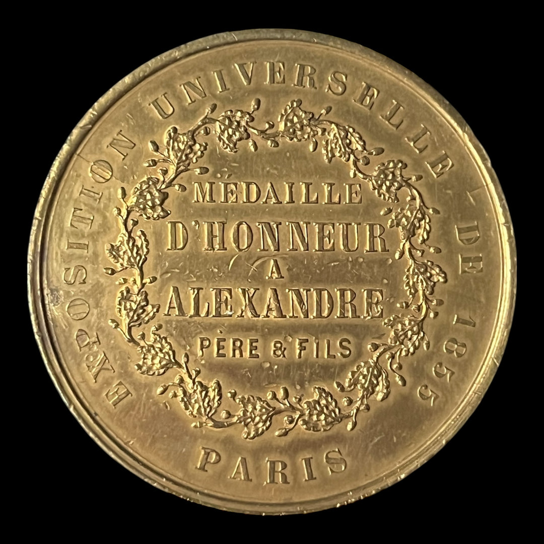 Médaille bronze honneur Alexandre pere et fils exposition universelle 1855