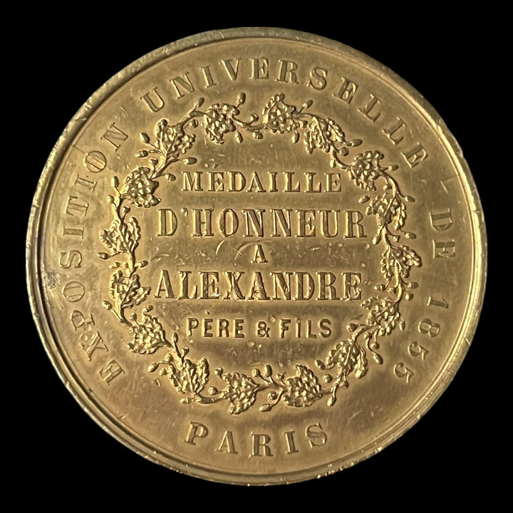Médaille bronze honneur Alexandre pere et fils exposition universelle 1855