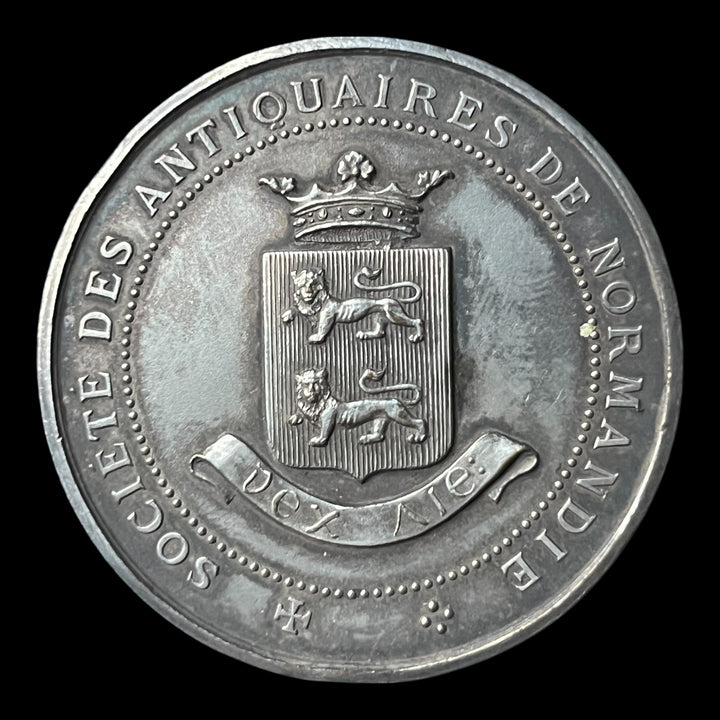 Medaille bronze argenté société des Antiquaires de Normandie prix histoire et géographie Evreux