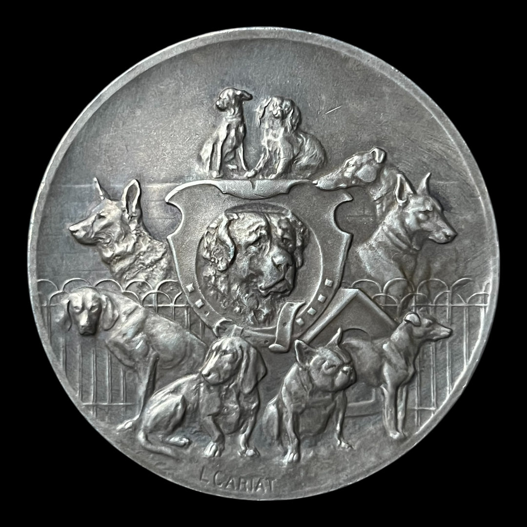 Medaille bronze argenté société canine Maine Anjou Touraine