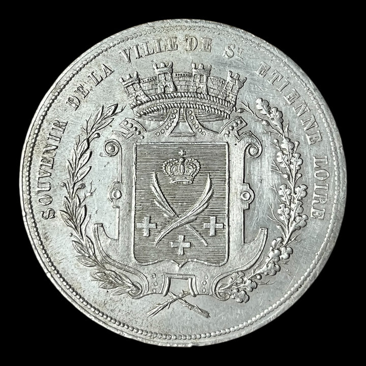 Medaille alu Exposition industrielle de St Etienne 1891