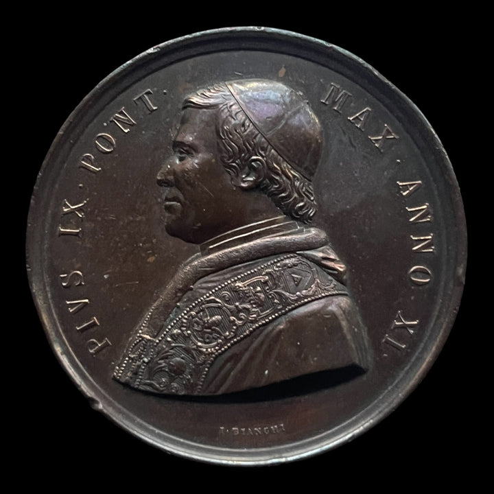 medaille cuivre VATICAN, PIE IX, PROCLAMATION DU DOGME DE L’IMMACULÉE CONCEPTION, PAR BIANCHI, 1854/XI