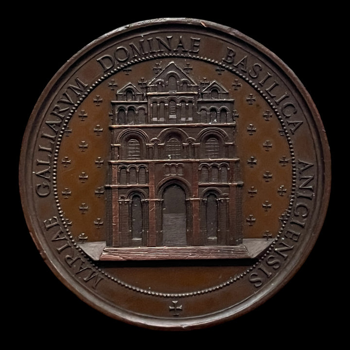 médaille  cuivre Basilique du puy en Velay 1860