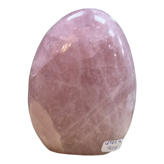 Madagascar polished rose quartz 613g qtzr12