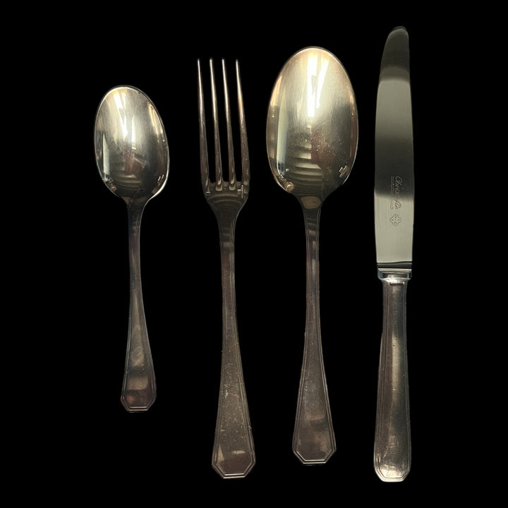 un couvert art déco enfant Christofle modele America dans son écrin