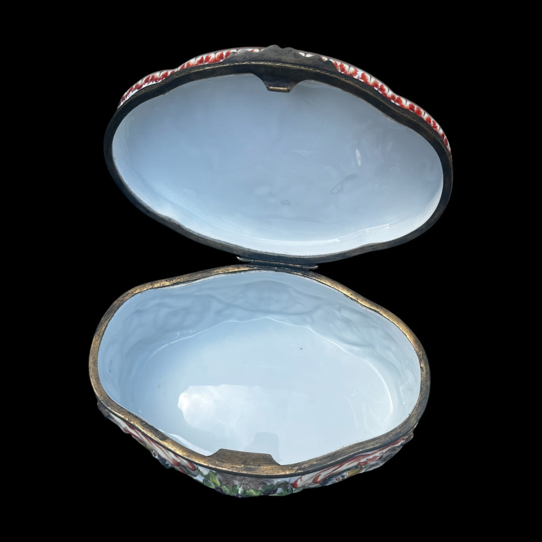 boîte à bijoux Capodimonte xixe la forge de vulcain
