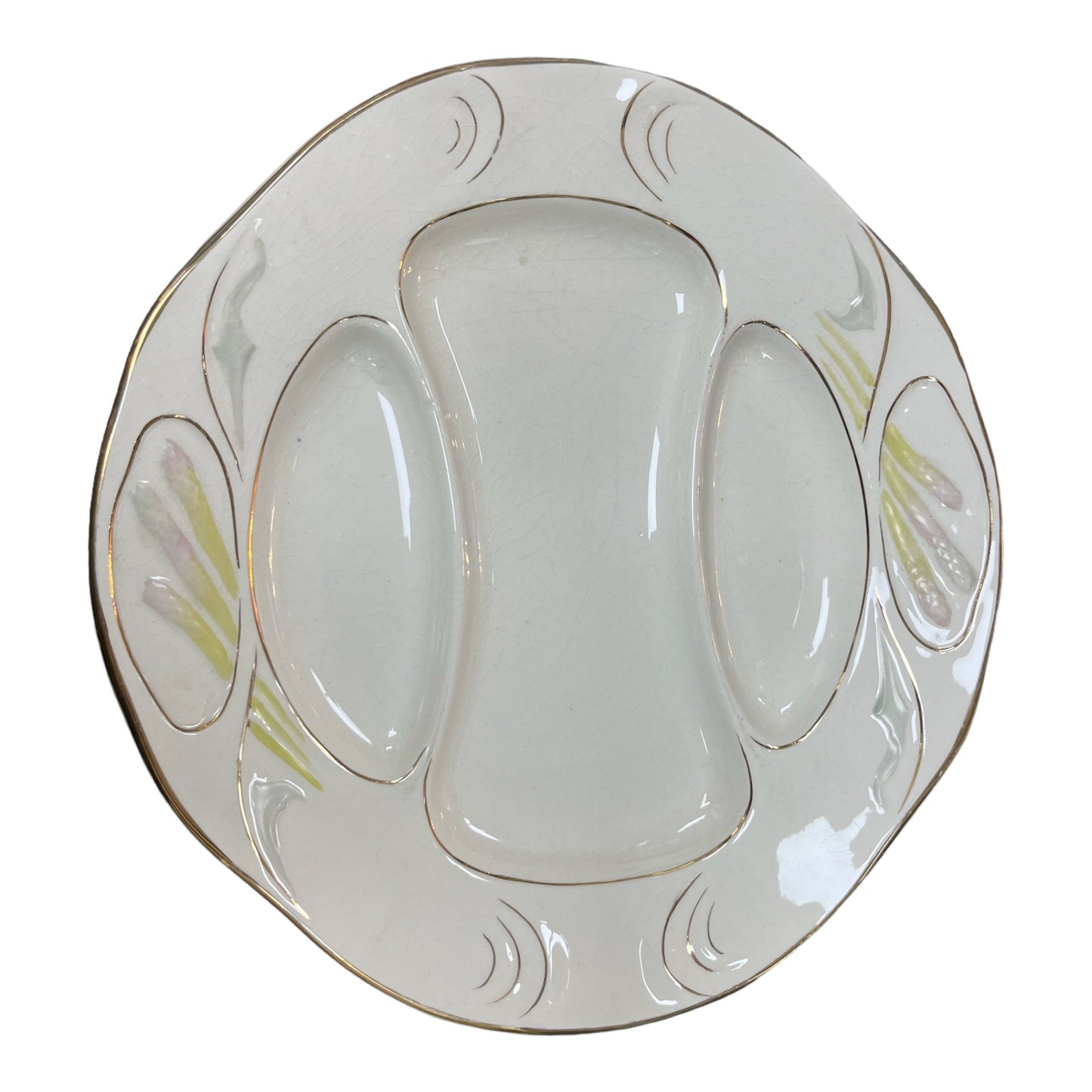 Art Deco asparagus plate