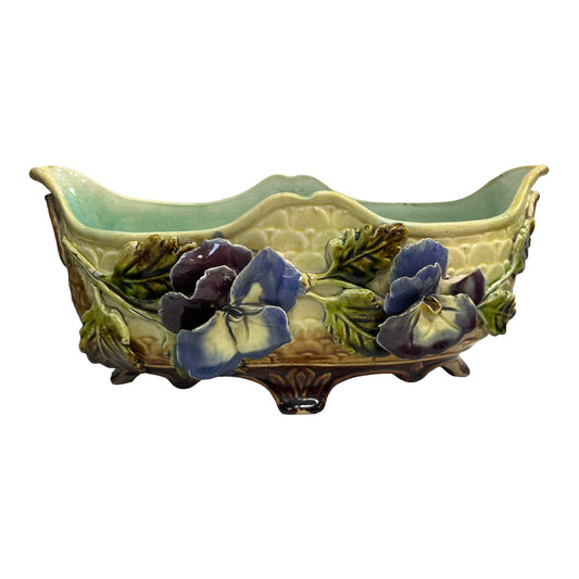 Slip planter from the Moulins des loups earthenware factory orchie decor thoughts