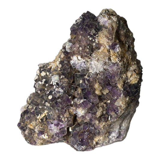 Fluorite violette baryte,quartz Espagne DR154