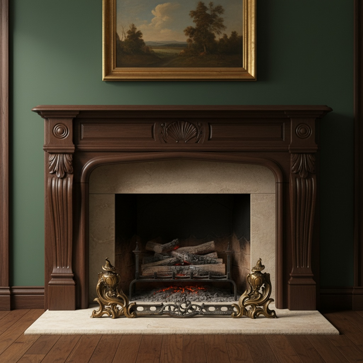 chenet en bronze style louis xv