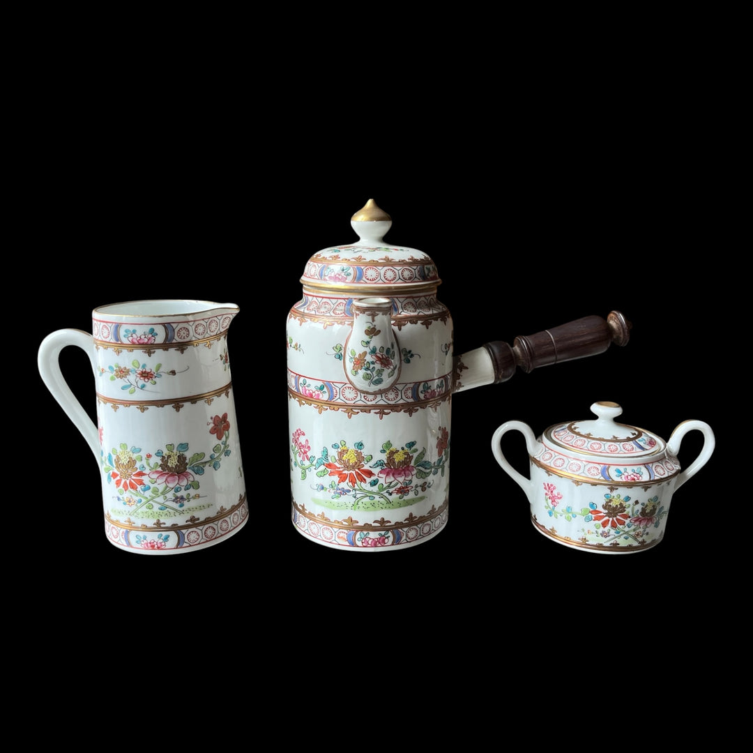 service à chocolat en porcelaine maison Leduc