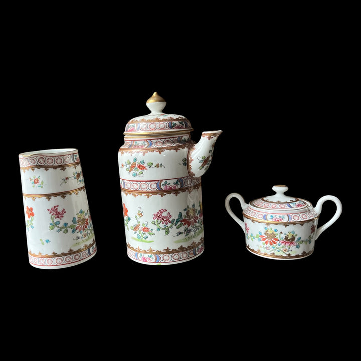 service à chocolat en porcelaine maison Leduc