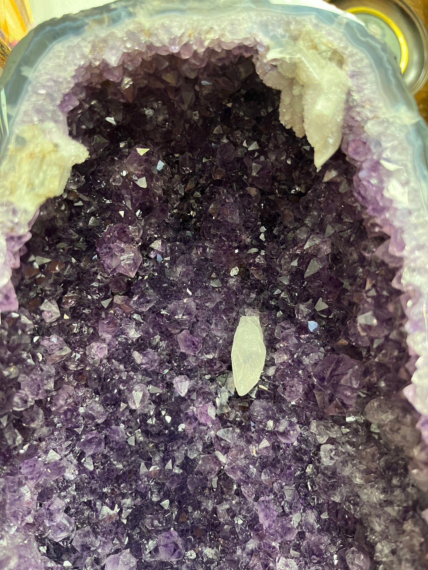 Amethyst calcite geode Brazil AMG6