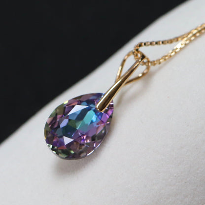 Pendant with Swarovski crystals, gold-plated silver, VL crystal, KATE