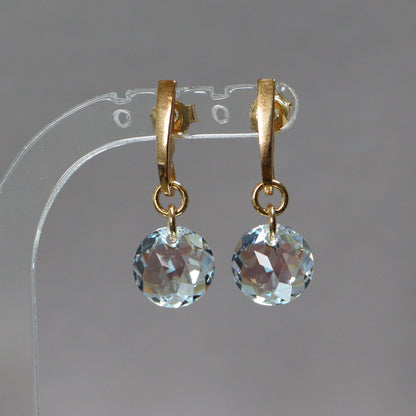 Earrings, Swarovski crystals, gilded silver, SH crystal, BONBON