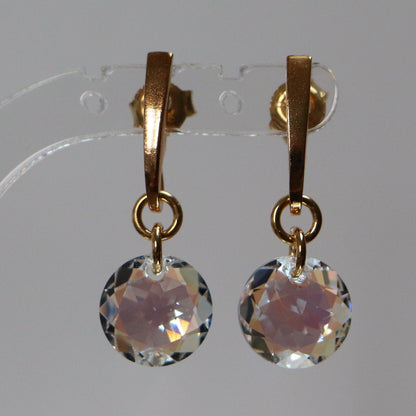 Earrings, Swarovski crystals, gilded silver, SH crystal, BONBON