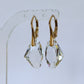 Boucles d'oreilles, cristaux Swarovski, argent doré, cristal, ALICIA