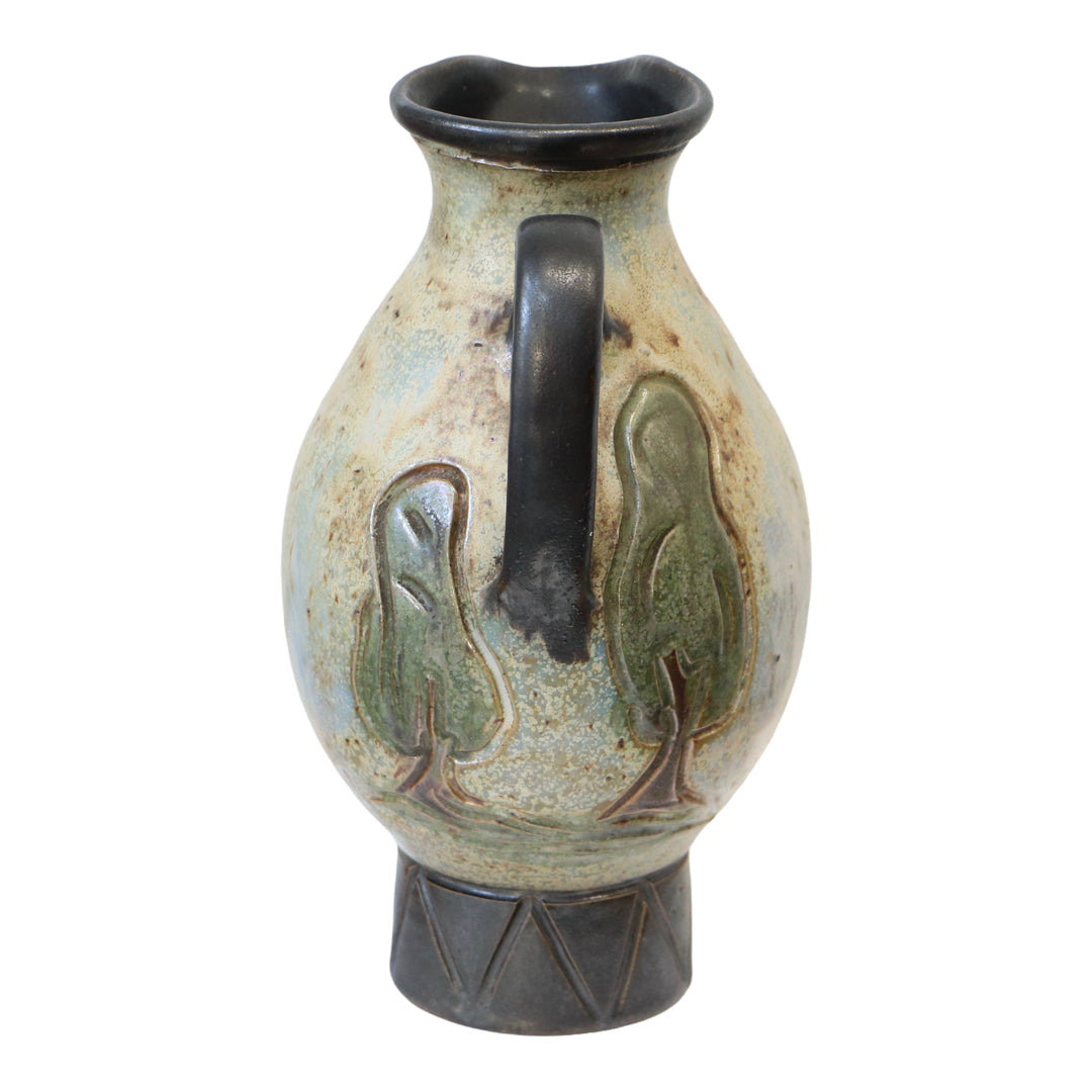 Belgian flamed stoneware jug from Biron