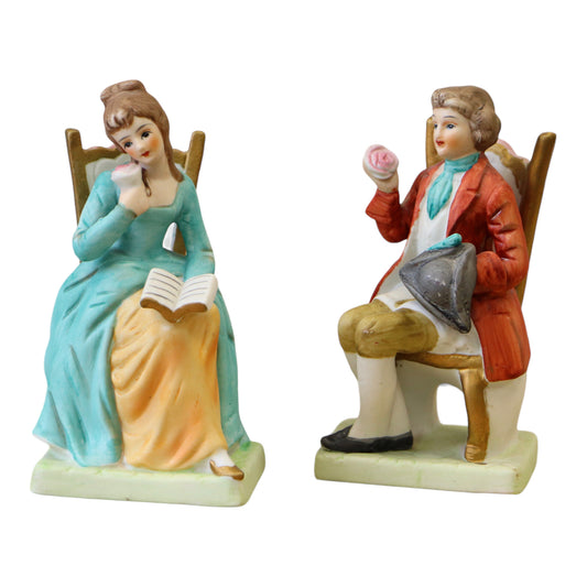 Couple de Figurines 8 en biscuit