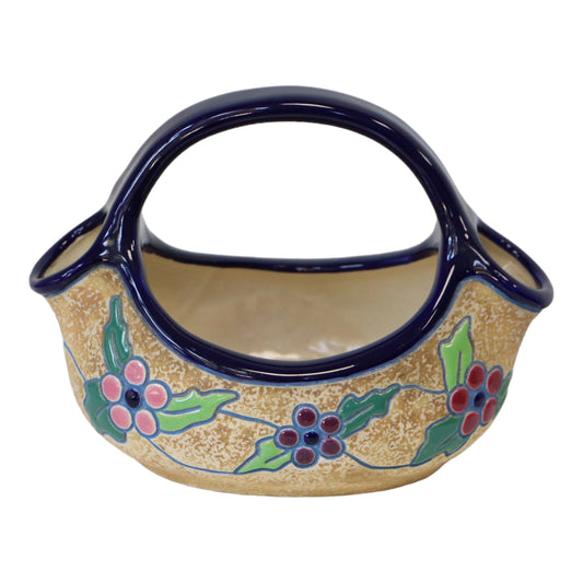Decorative ceramic fruit basket
