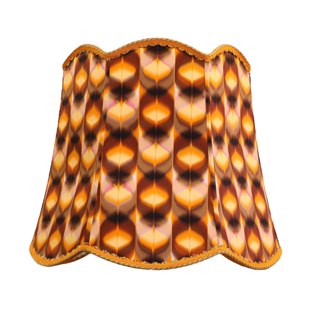Lampe vintage Walter Gerhards – modèle 7055-50 – Fat Lava – West Germany, avec abat-jour en soie