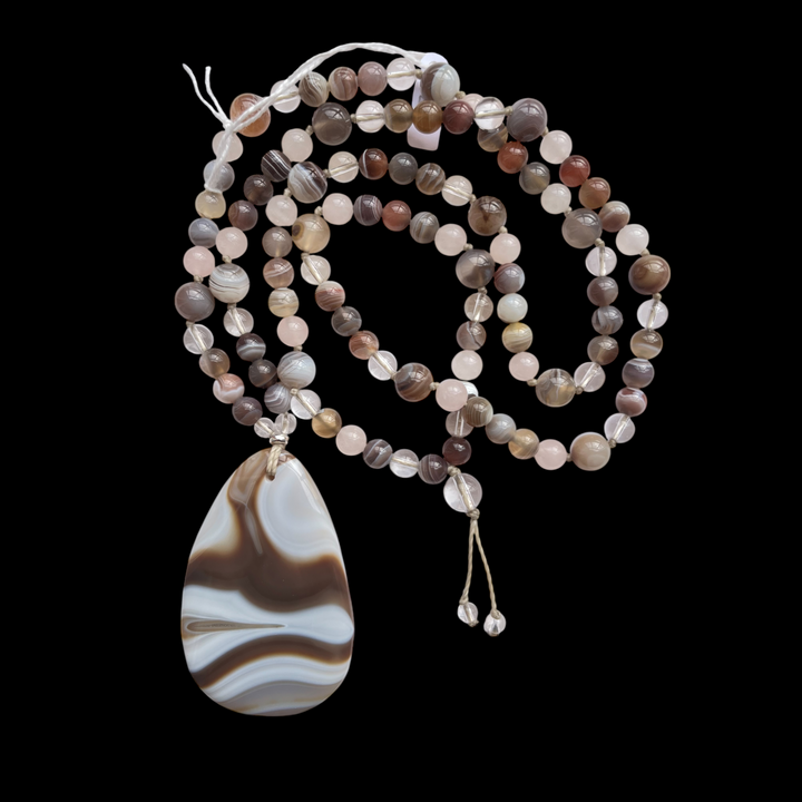 Collier MALA avec pendentif en agate