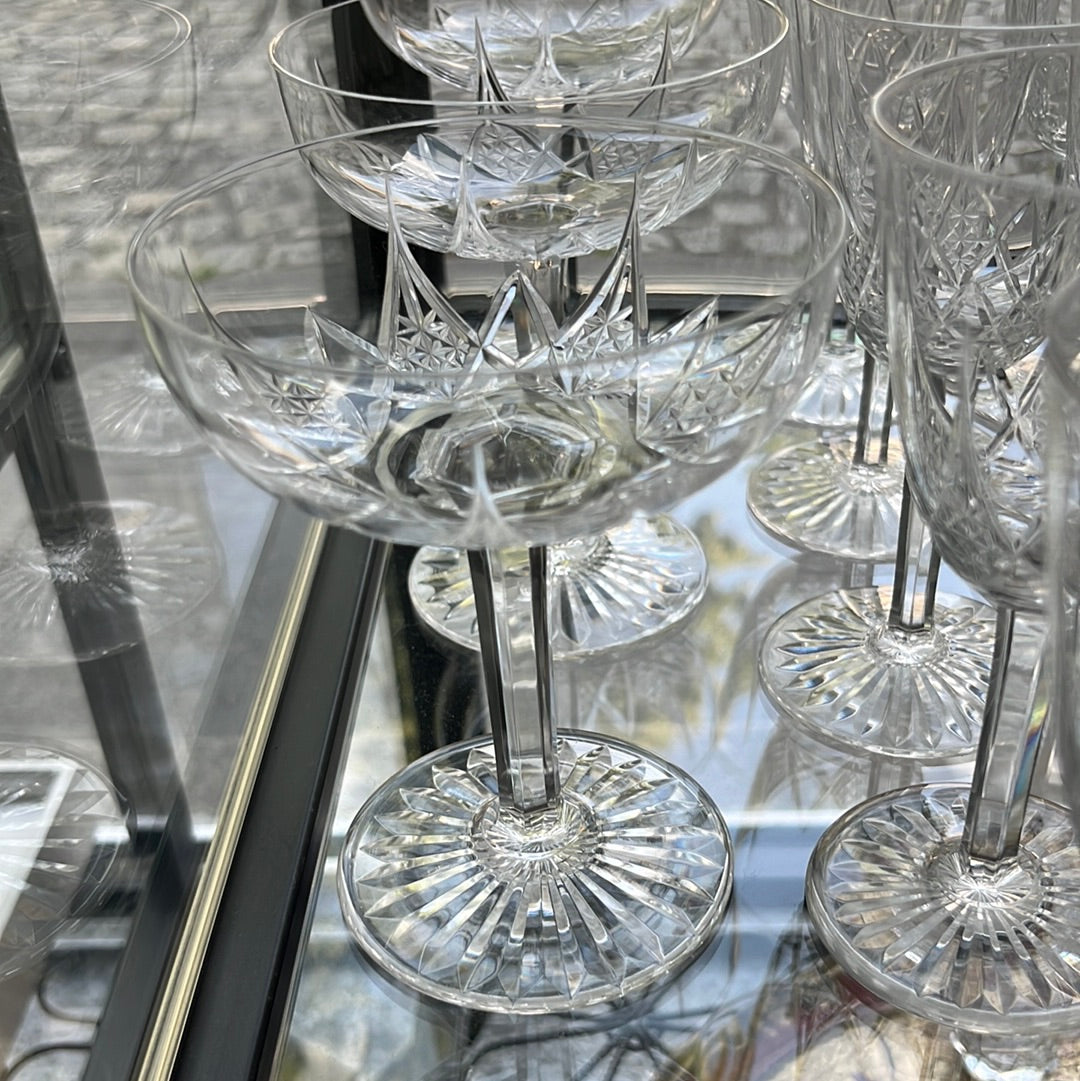 verre cristal baccarat à champagne art déco modèle EPRON