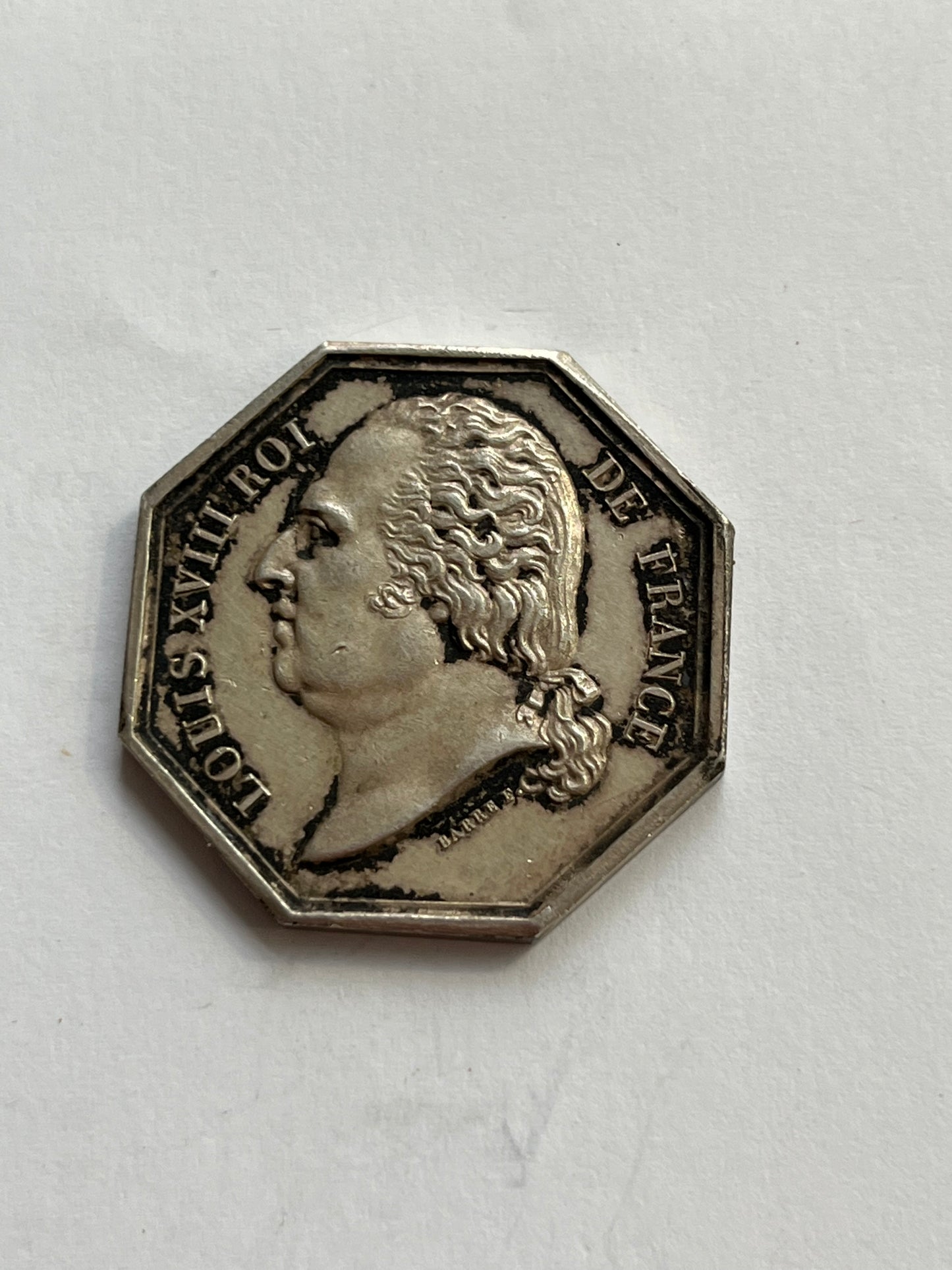 Silver token, Notaries, Louis XVIII, Mantes