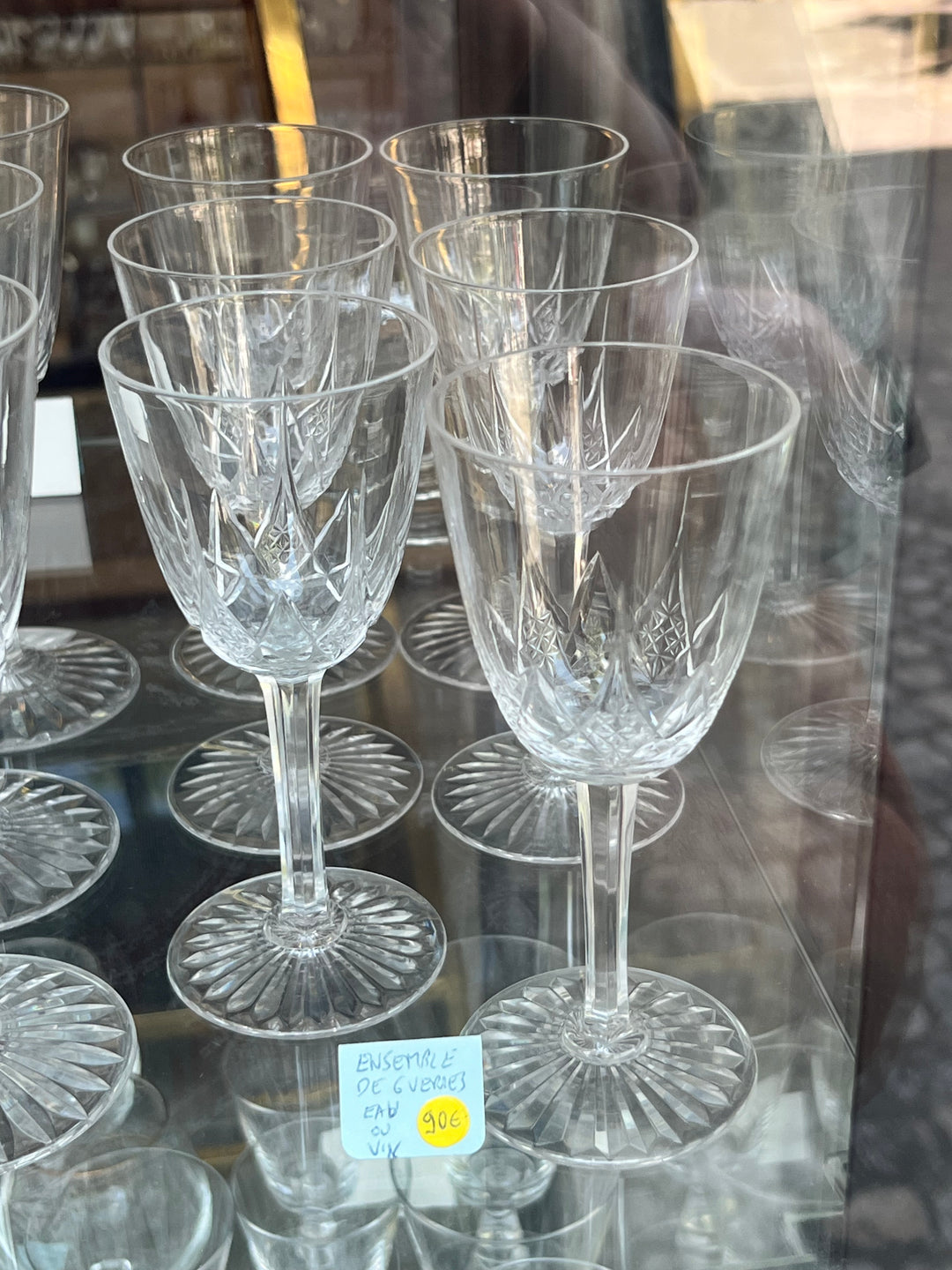 6 verres cristal Baccarat à vin blanc ou porto art déco modèle EPRON