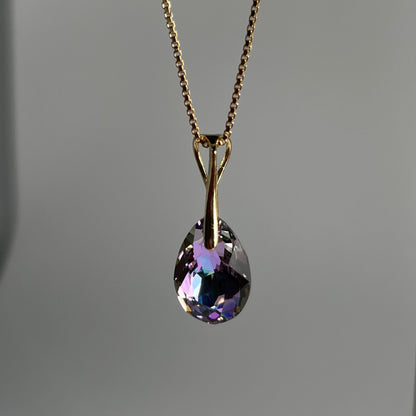 Pendant with Swarovski crystals, gold-plated silver, VL crystal, KATE