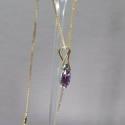 Pendant with Swarovski crystals, gold-plated silver, VL crystal, KATE