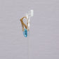 Boucles d'oreilles avec cristaux Swarovski, bleu aquamarine, argent doré, NOEMIE