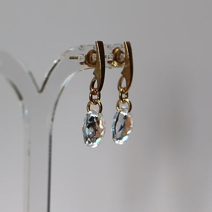 Earrings, Swarovski crystals, gilded silver, SH crystal, BONBON