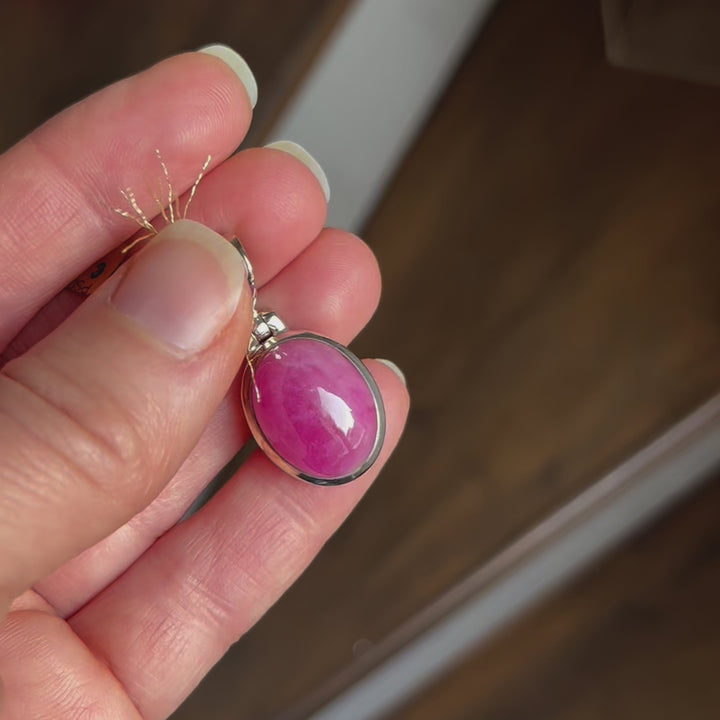 Pendentif en argent avec rubis PS050