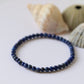 Bracelet LAPIS LAZULI "A" pierres boules 4 mm
