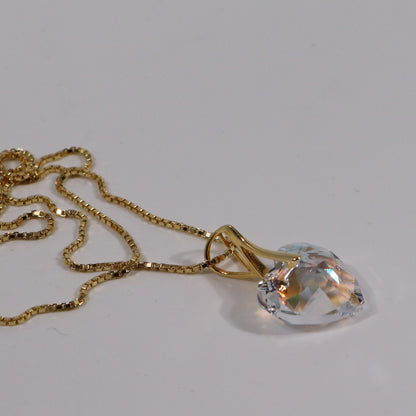 Collier avec cristaux Swarovski, cristal SH, argent, HEART