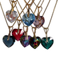 Collier avec cristaux Swarovski, montana bleu, argent, HEART