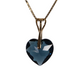 Collier avec cristaux Swarovski, montana bleu, argent, HEART