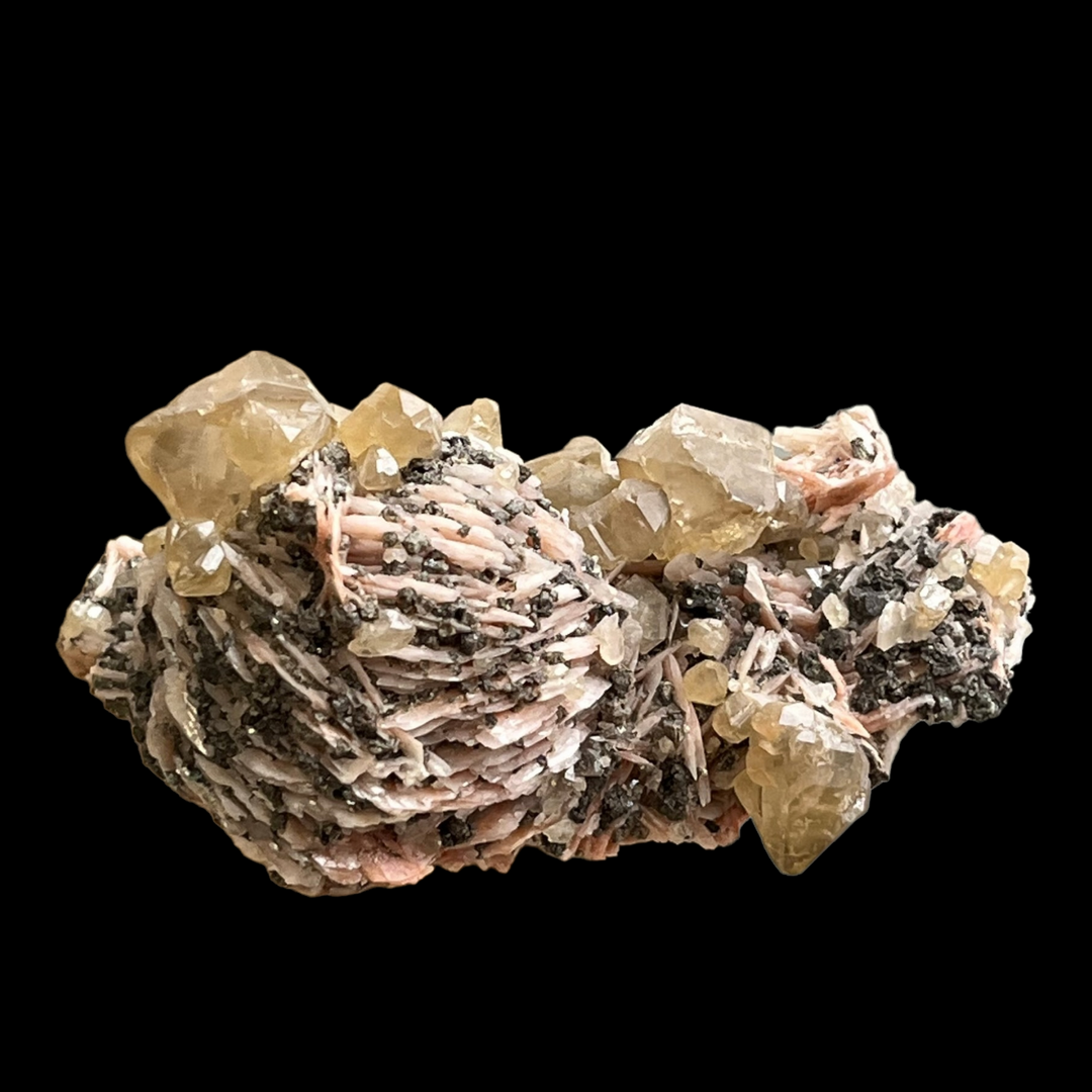 Cérusite sur baryte mibladen Maroc DR30