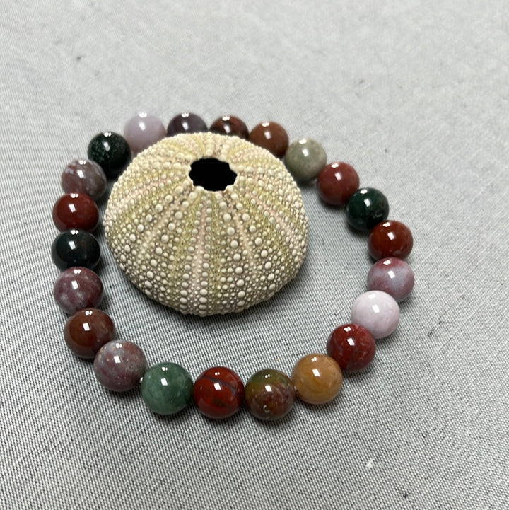 MULTICOLOR AGATE bracelet with 8 mm ball stones