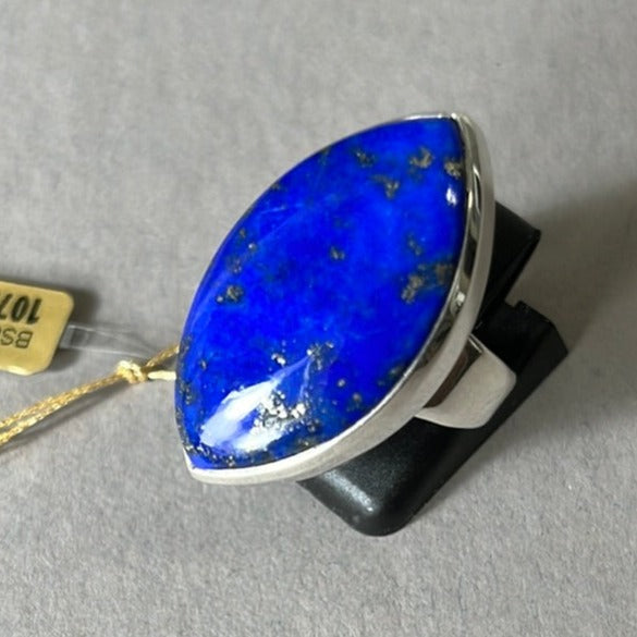 Bague en argent avec lapis lazuli  BS020