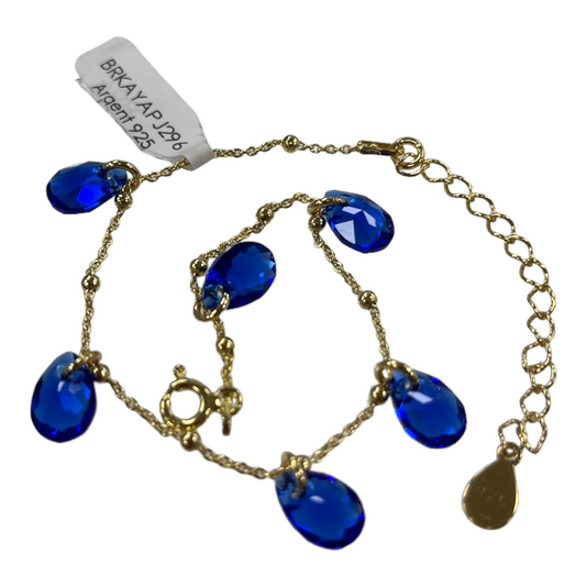 Bracelet  avec cristaux Swarovski, collection KAYA, J296, argent doré