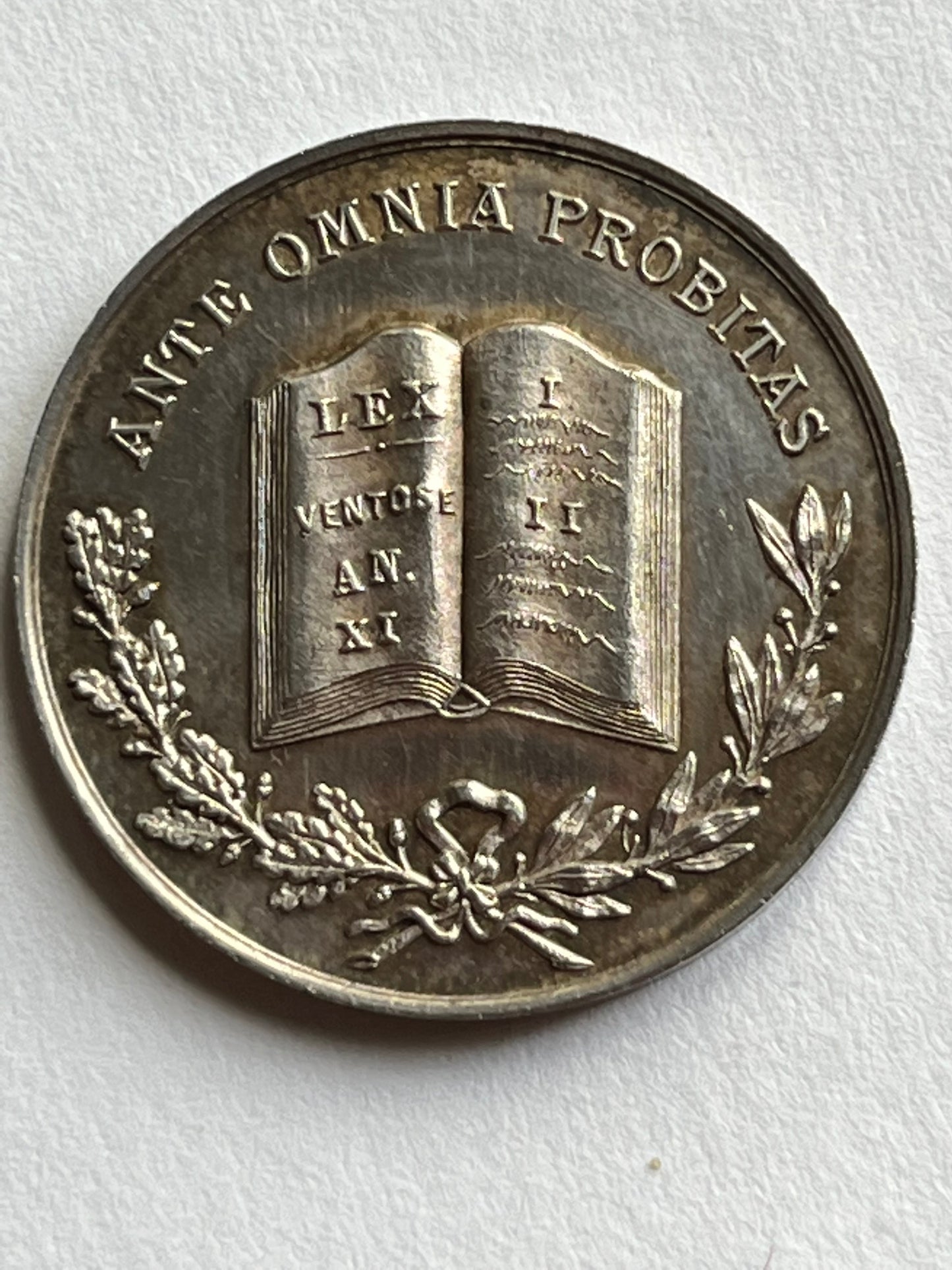 Silver token, NOTARY, ROCHEFORT bee