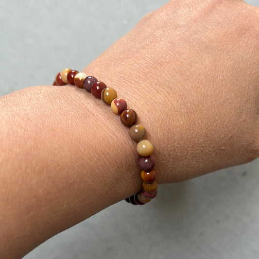 JASPE MOKAITE bracelet with 6 mm ball stones